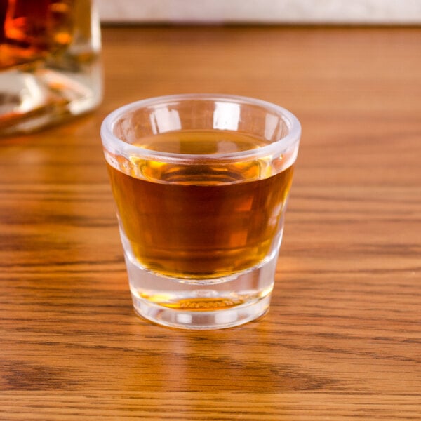 GET SW-1425-1-CL 1 oz. Customizable SAN Plastic Shot Glass - 24/Case
