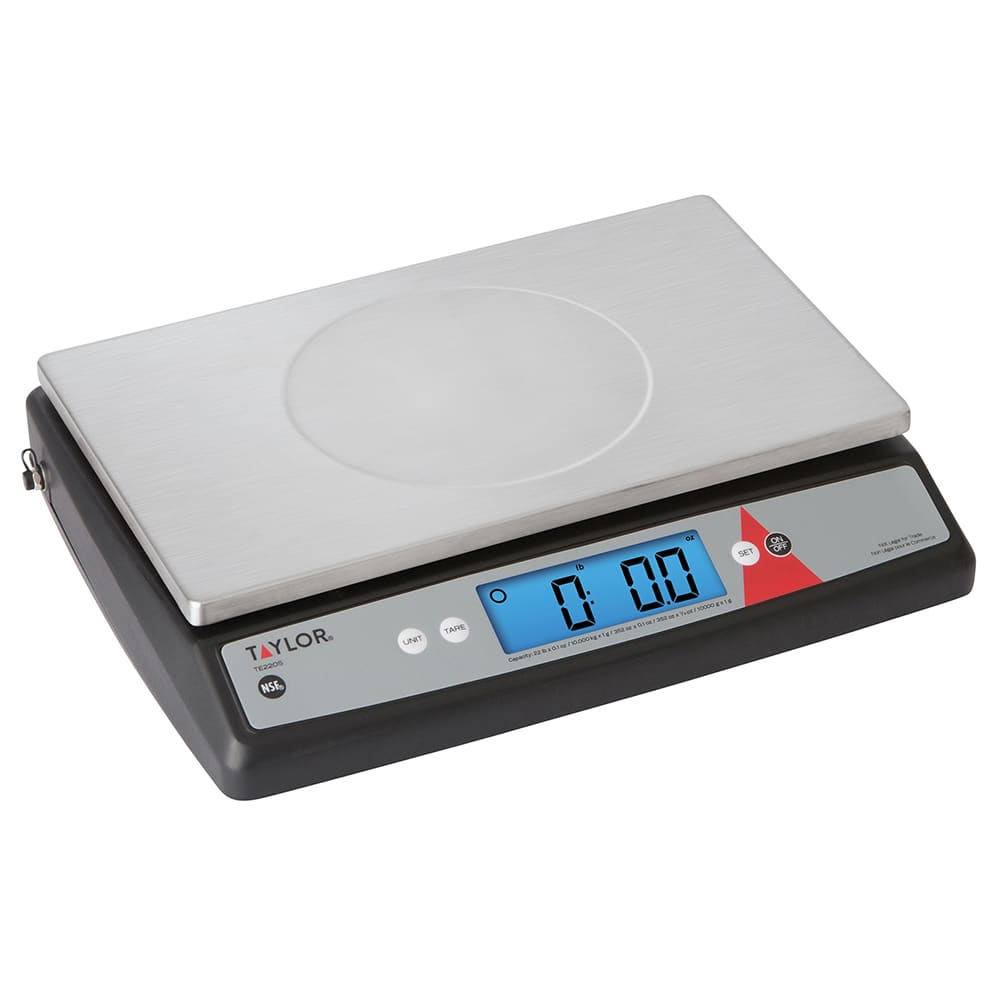Taylor - TE22OS Digital Portion Control Scale w/ 22 lb Capacity, Auto-Off
