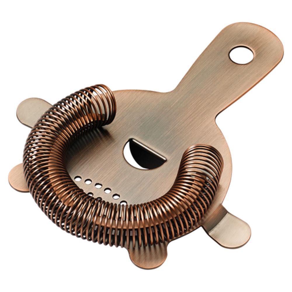 Winco BABS-6AC After 5 4-Prong Bar Strainer, 18/8 SS, Antique Copper Finish