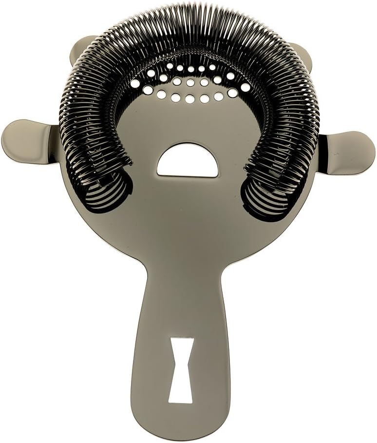 Barfly - M37071BK, Heavy-Duty 4 Prong Spring Bar Strainer, 1 Unit, Black