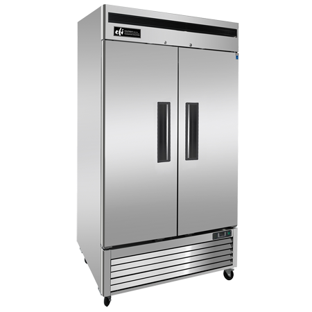 EFI F2-39VC 39" Stainless Steel Bottom-Mount Reach-In Freezer, 30.2 Cu. Ft., 2-Door, Versa-Chill Series.