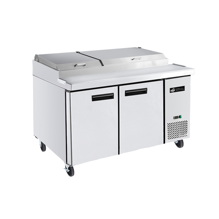 EFI CPDR2-67VC 67" Stainless Steel Pizza Prep Table - 18.5 Cu. Ft, Versatile & Efficient Food Prep Solution