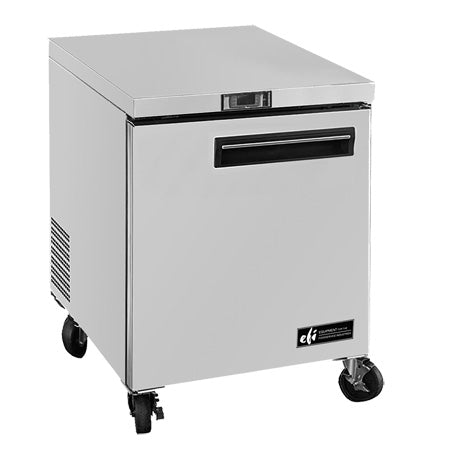 EFI CUDR1-27VC-L 27" Left-Hand Stainless Steel Undercounter Refrigerator - 7.2 Cu. Ft. with Stay Open Door Feature