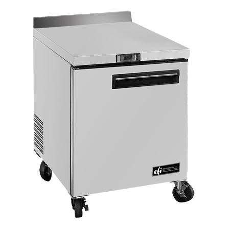 EFI CWDR1-27VC-L 27" Left-Hand Stainless Steel Worktop Refrigerator - 7.2 Cu. Ft., ENERGY STAR¨, Self-Closing Drawer