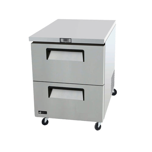 EFI CUDW2-27VC 27.5" 2-Drawer Undercounter Refrigerator - Stainless Steel, 6.5 cu. ft. Capacity, Efficient Cooling Solutions