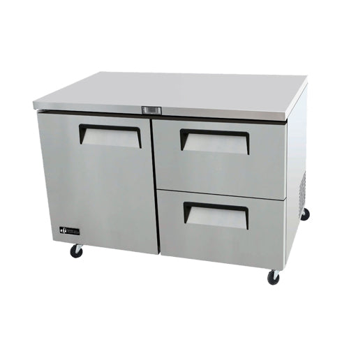 EFI CUDW2-48VC 48" Undercounter Refrigerator, Stainless Steel, 12 cu. ft., 1 Door & 2 Drawers, Versa-Chill Series