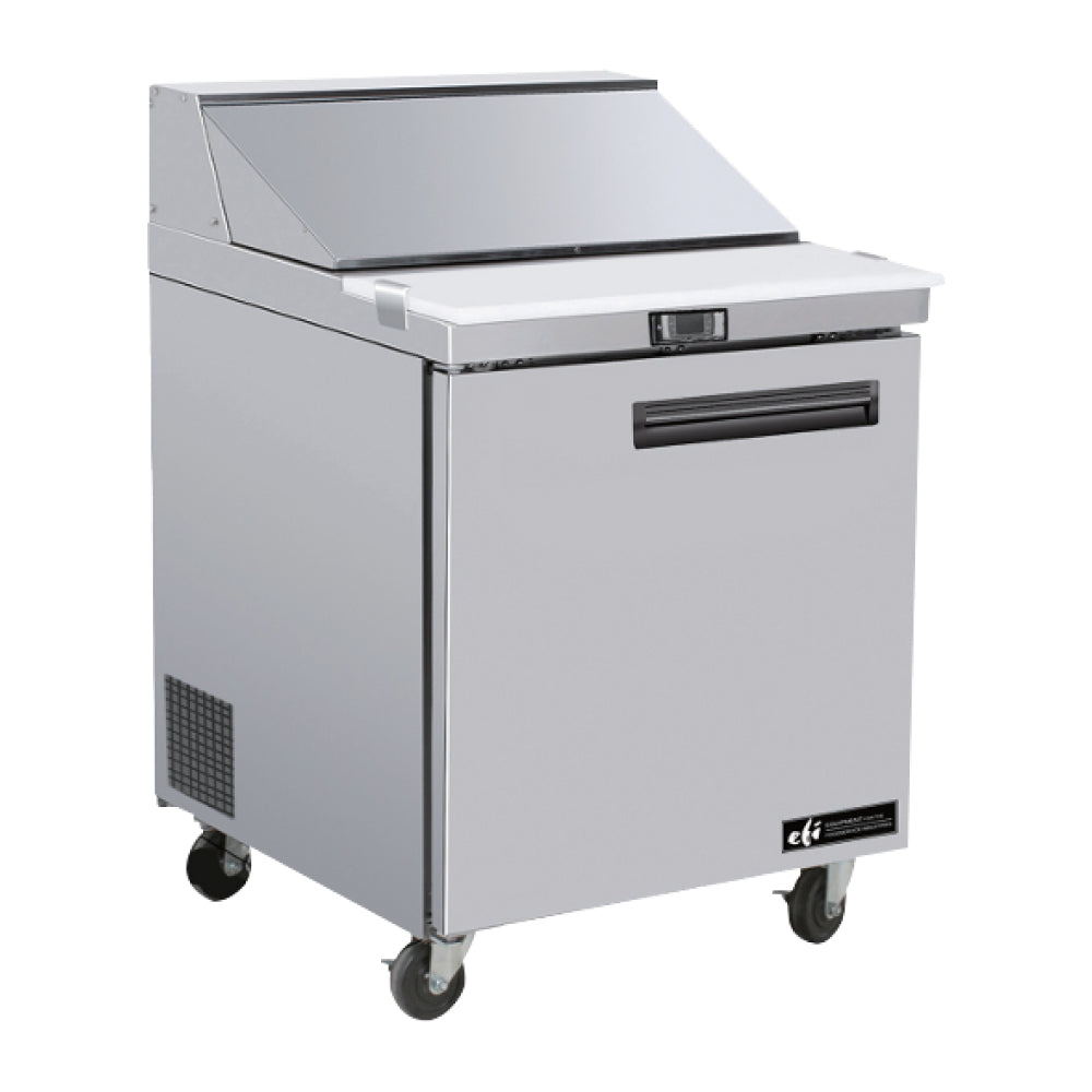 EFI CSDR1-27VC-L 27" Stainless Steel 1-Door Salad/Sandwich Prep Table - 7.2 Cu. Ft., Versatile & Efficient!