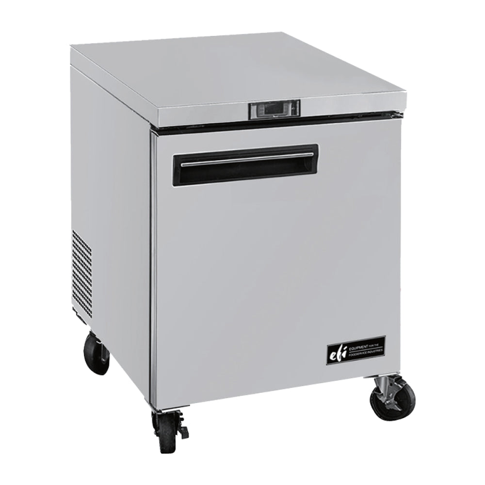 EFI FUDR1-27VC-L 27" Stainless Steel Undercounter Freezer - 7.2 Cu. Ft, Solid Door, Versa-Chill Series, -22¡ to -18¡F