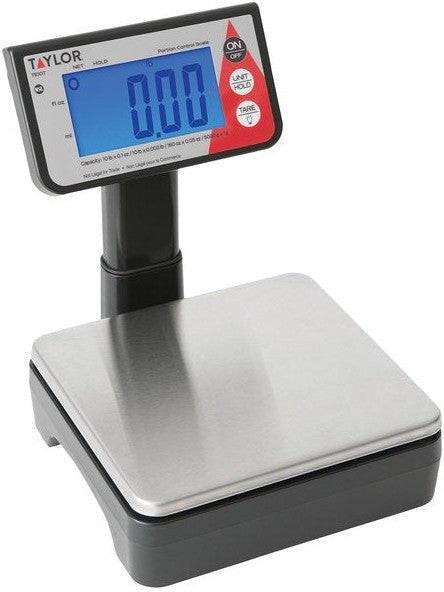 Taylor - TE10T, 10 lb Digital Portion Scale with Tower, Compact Size, Black