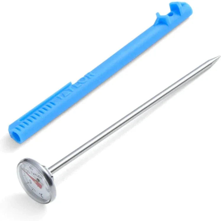 Taylor - 6099N, Instant Read Pocket Probe Dial Thermometer, Compact Size, Silver