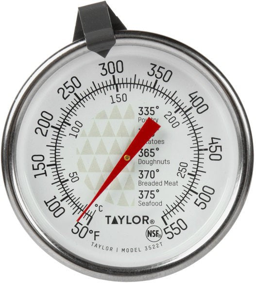 Taylor - 12" Candy/Deep Fry Probe Thermometer, Model 3522FS, Ideal for precise cooking, 12 inches long, Stainless Steel