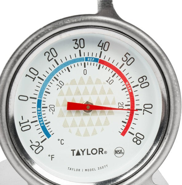 Taylor - 2.25" Refrigerator/Freezer Dial Thermometer, 3507FS, Precise temperature monitoring, Compact design, Silver