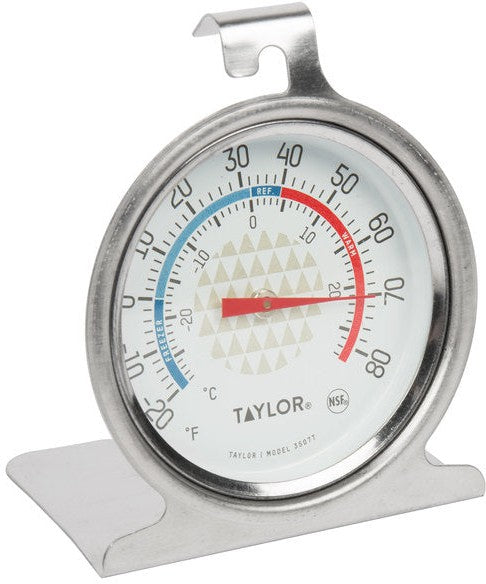 Taylor - 2.25" Refrigerator/Freezer Dial Thermometer, 3507FS, Precise temperature monitoring, Compact design, Silver