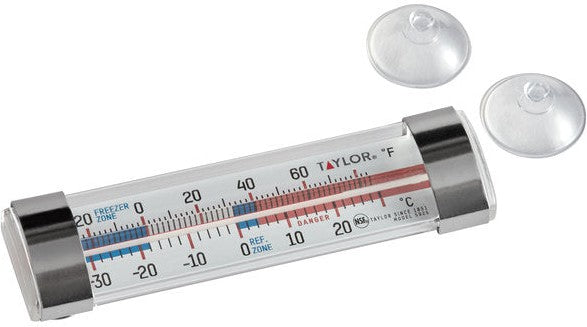 Taylor - 4.75" Classic Tube Refrigerator/Freezer Thermometer - 5925NFS, Reliable Temperature Measurement, Compact Design, White