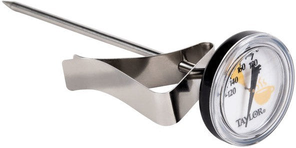Taylor - 5" Cappuccino Frothing Thermometer, Model 5997E, Ideal for Coffee, 5 inches, Silver