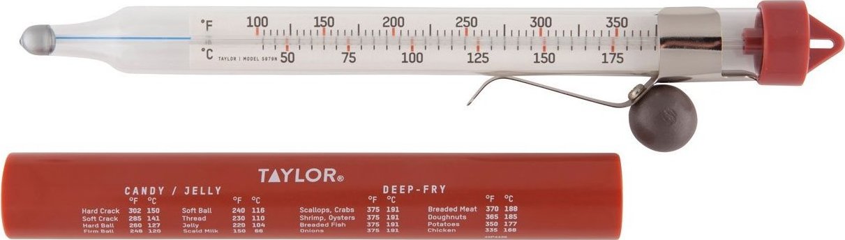 Taylor - 8" Candy/Deep Fry Thermometer, Model 5978N, Precision Cooking Tool, 8 inches, Stainless Steel