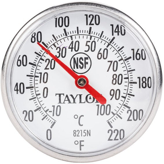Taylor - 8215N, Superior Grade Instant Read Probe Dial Thermometer, Pocket Size, Black