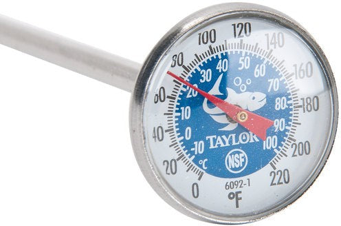 Taylor - 6092NBLBC, Blue Instant Read Pocket Probe Dial Thermometer, Compact Size, Blue