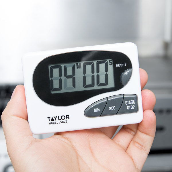 Taylor - Classic Branded Digital Timer, Model 5822, Electronic Timer, Compact Size, Black