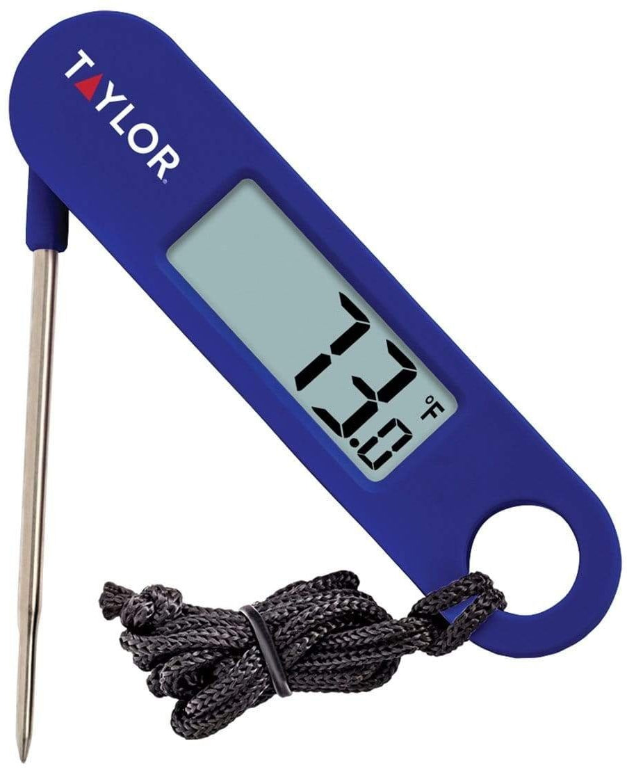 Taylor - 1476FDA, Digital Folding Probe Thermometer with Magnet, Compact Size, Blue