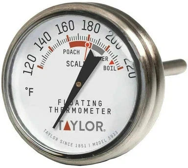 Taylor - Floating Thermometer, Model 5933, Accurate Water Temperature, 10.5" Length, Blue