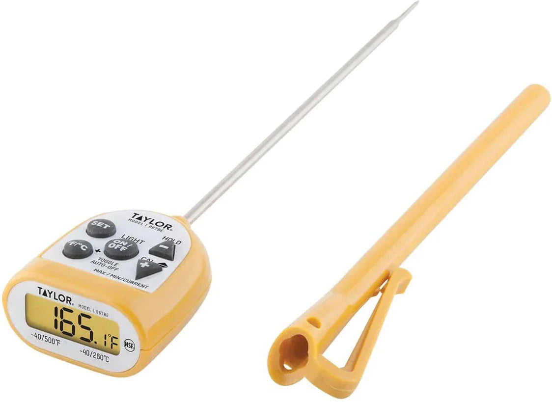 Taylor - High Precision Waterproof Digital Thermometer, 9878E, Pocket Size, Blue