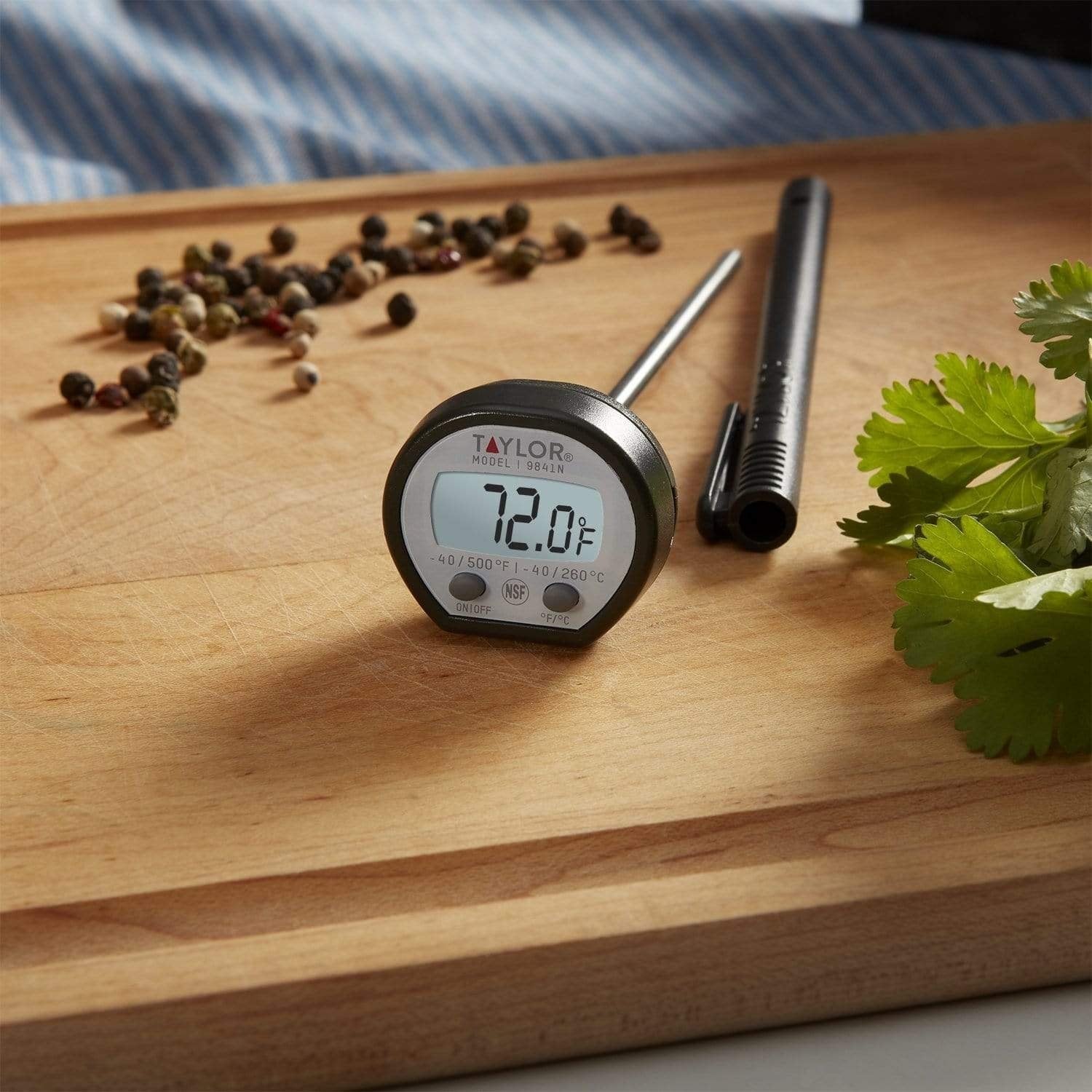 Taylor - High Temperature Digital Thermometer with Rubber Boot - 9841RB