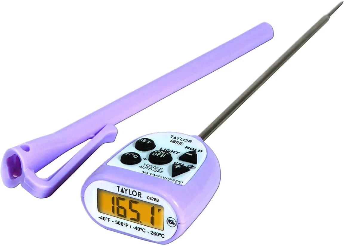 Taylor - 9878EPR, Waterproof Allergy Pocket Thermometer, Compact Size, Purple