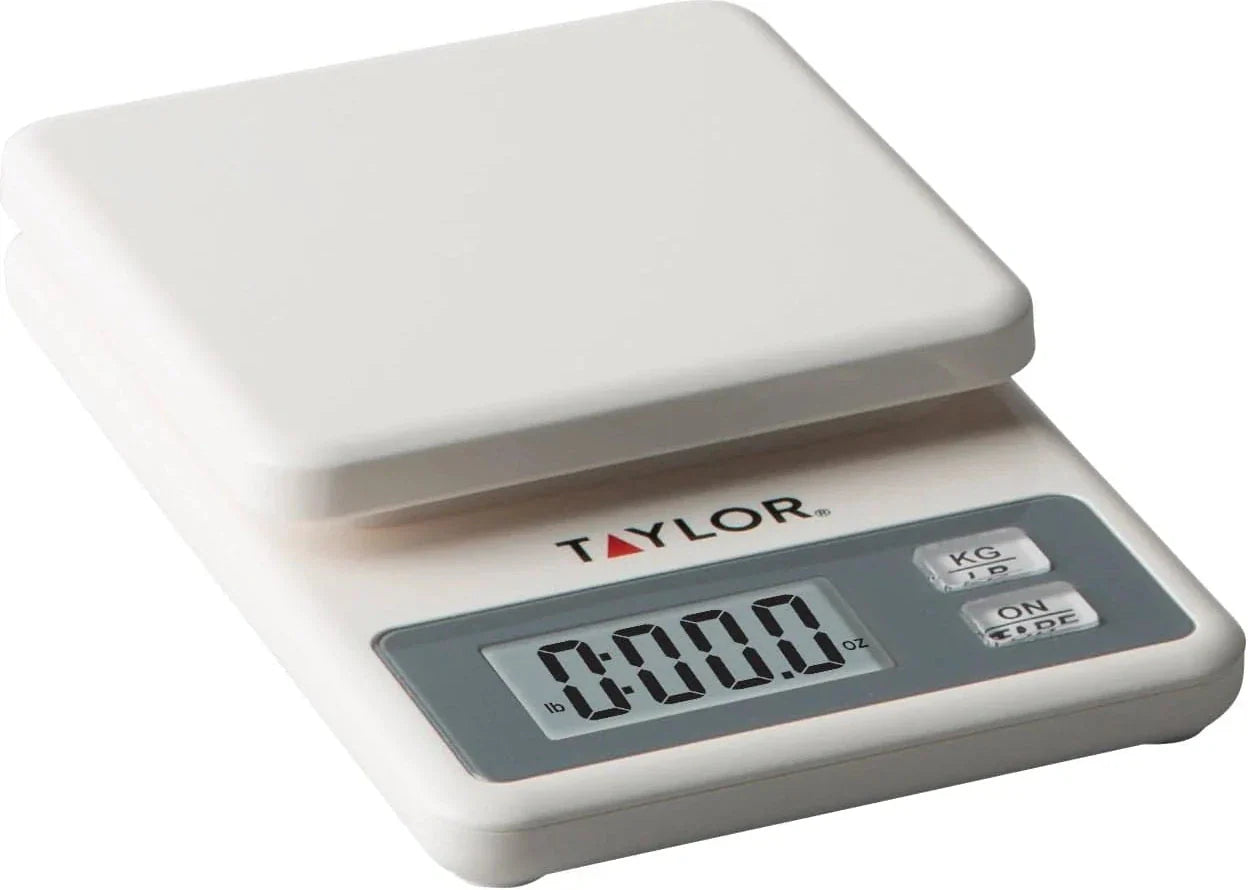 Taylor - 3817, White Compact Digital Kitchen Scale, Portable Design, Lightweight