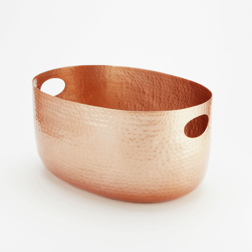 American Standard ATHC10 Beverage Tub, 10 Qt, Hammered Aluminum, Oval, Hand-Wash Only, Copper Finish