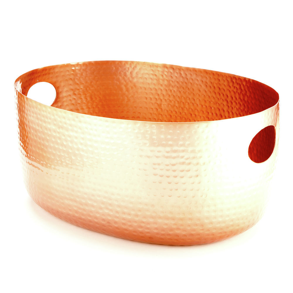 American Standard Beverage Tub ATHC14, Copper, Hammered, 16-1/4 qt, 19"L x 14"W x 8-1/4"H, Oval, Hand-Wash Only