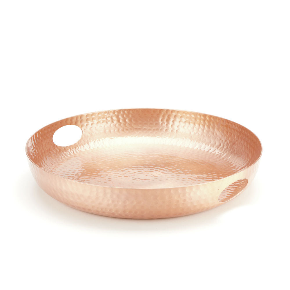 American Standard ATHC16 Beverage Tray, 16" Dia, Hammered Copper, Round, Hand-Wash Only