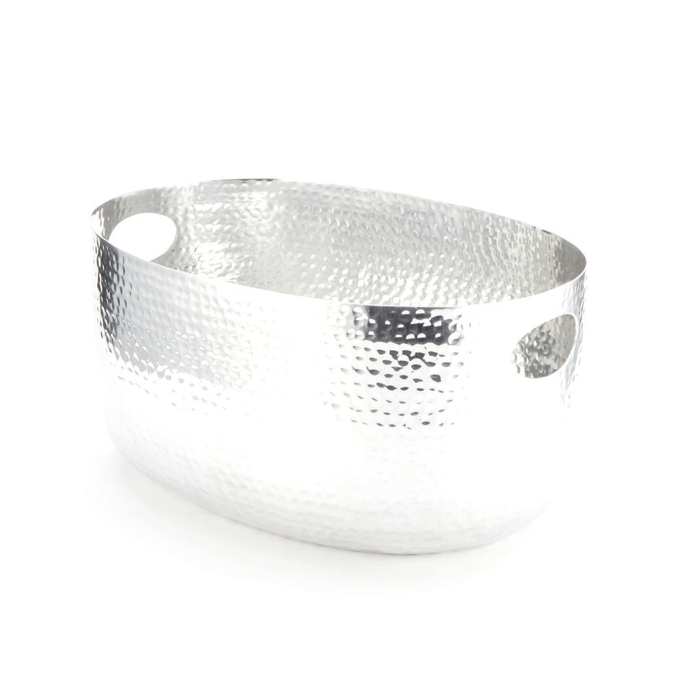American Standard ATHS10 Beverage Tub, 10 Qt, Oval, Hammered Aluminum, Silver - Perfect for parties!