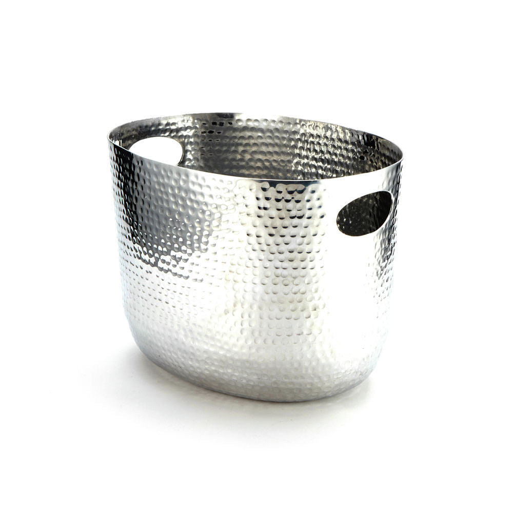 American Standard ATHS9 Beverage Tub, Hammered Aluminum, Silver, 7-3/4 Qt, Oval, Hand-Wash Only.