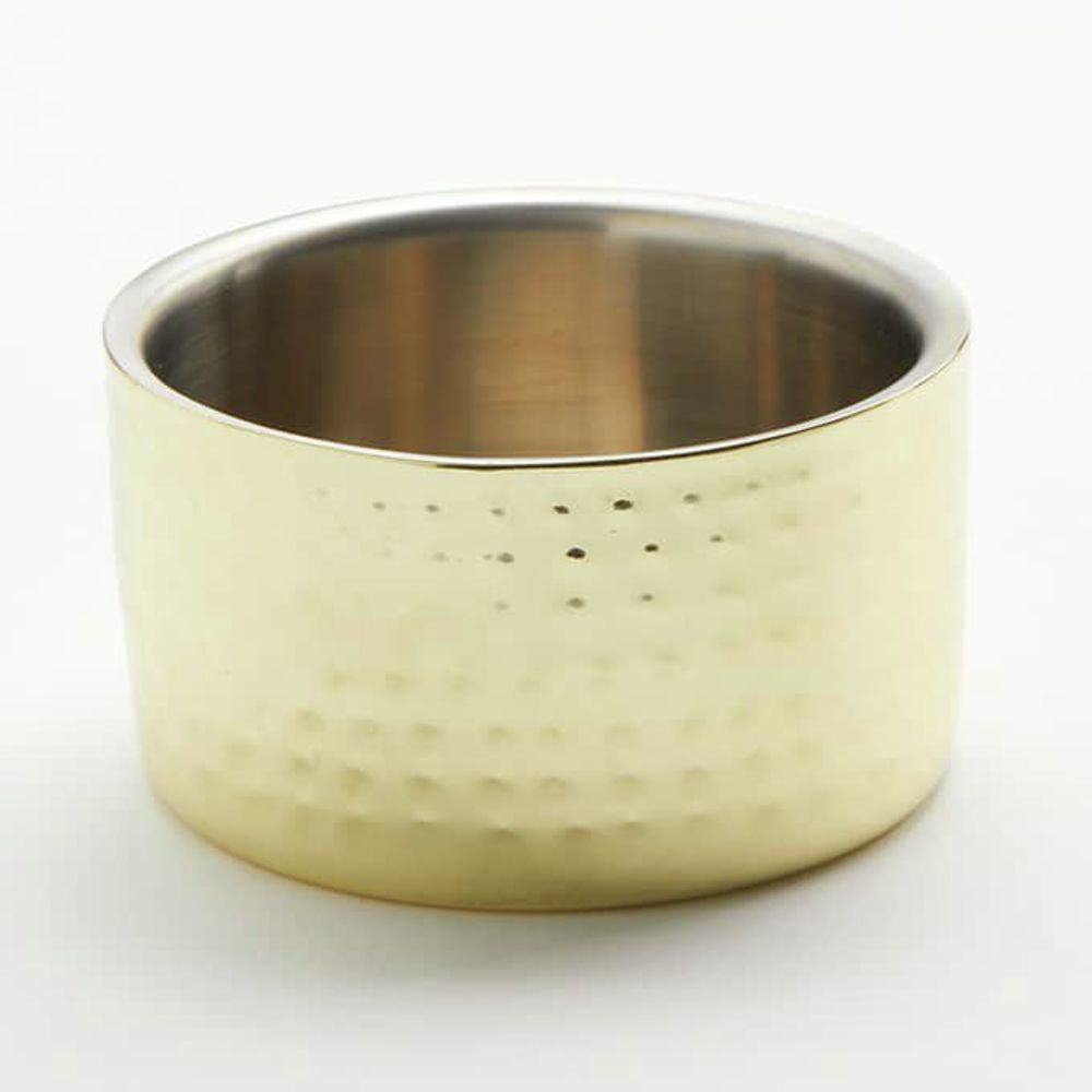 American Standard GHW4 Bowl, Gold, Satin, 17 oz, 4-3/4" dia. x 2-1/2"H, Round, Double Wall, Stainless Steel