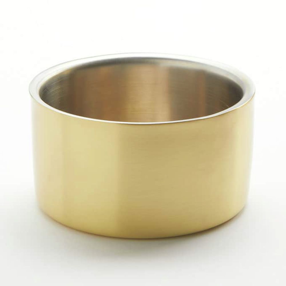 American Standard GW4 Bowl, 17 oz, Satin Gold, Double Wall, 4-3/4" dia. x 2-1/2"H, Round, Stainless Steel.
