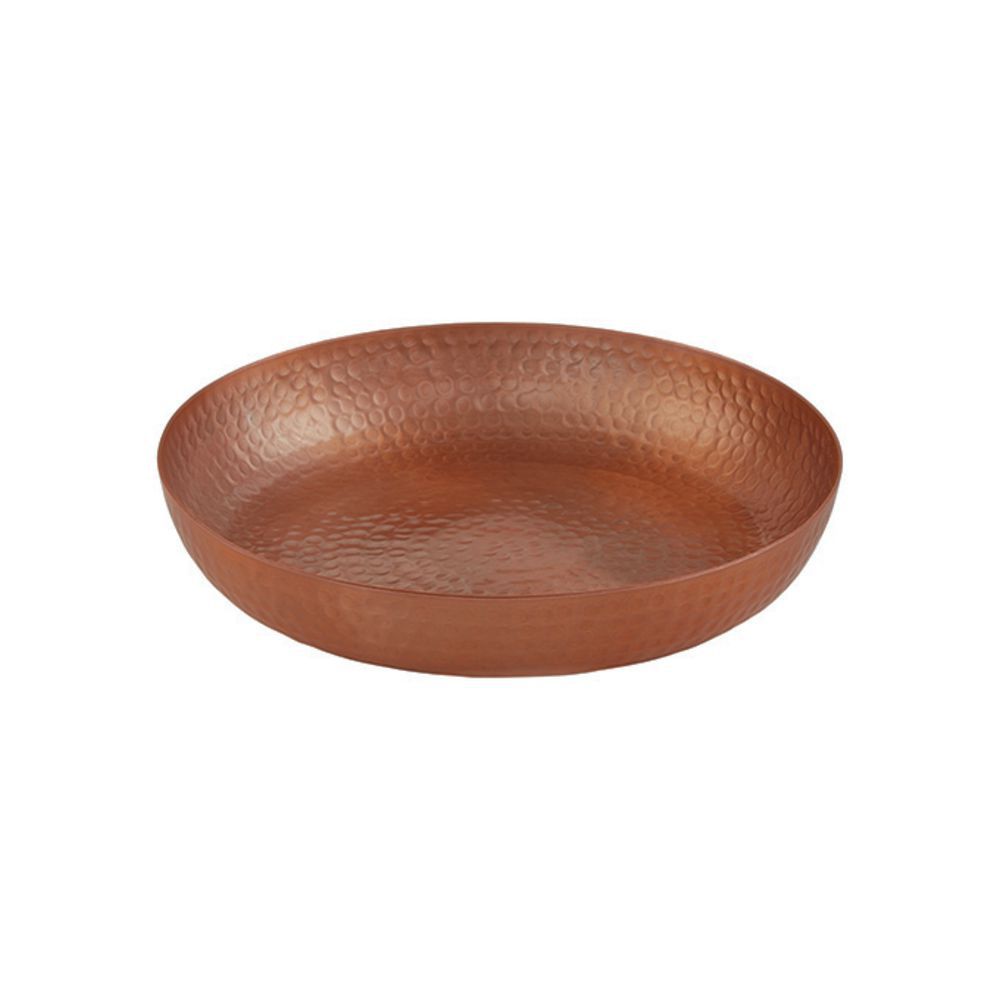 American Standard Seafood Tray ASEAC14, 128 oz, 14" dia., hammered aluminum in copper, hand-wash only.