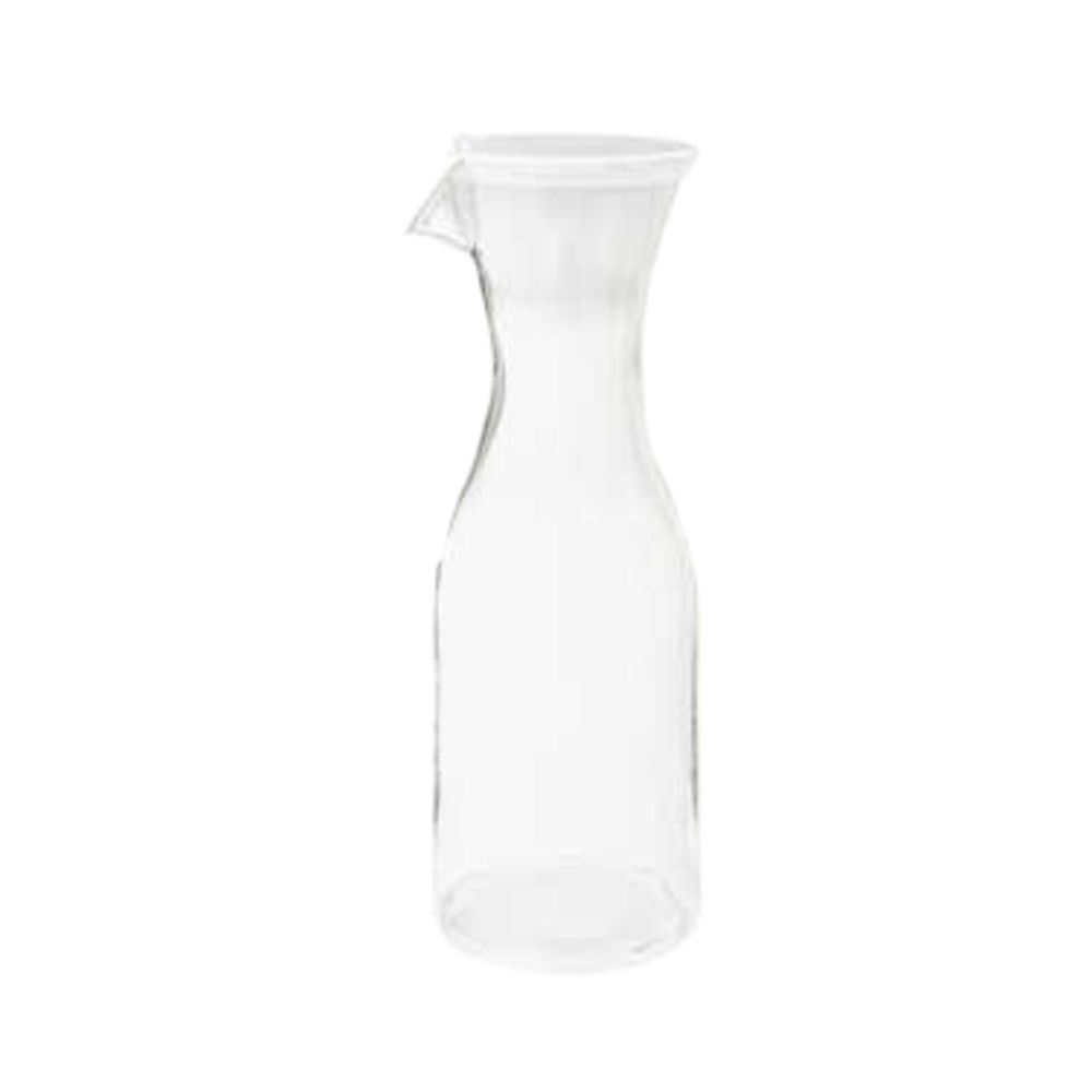 G.E.T. 33.8 Oz Clear Polycarbonate Wine/Juice Decanter W/Lid - 1 Dozen