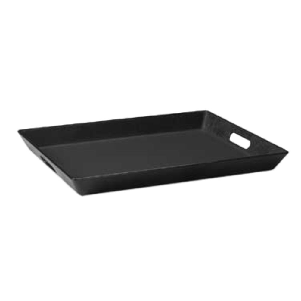 G.E.T. RST-1522-BK, Rectangular Black ABS Healthcare Room Service Tray, 15"X20", Black, Sold by the Case