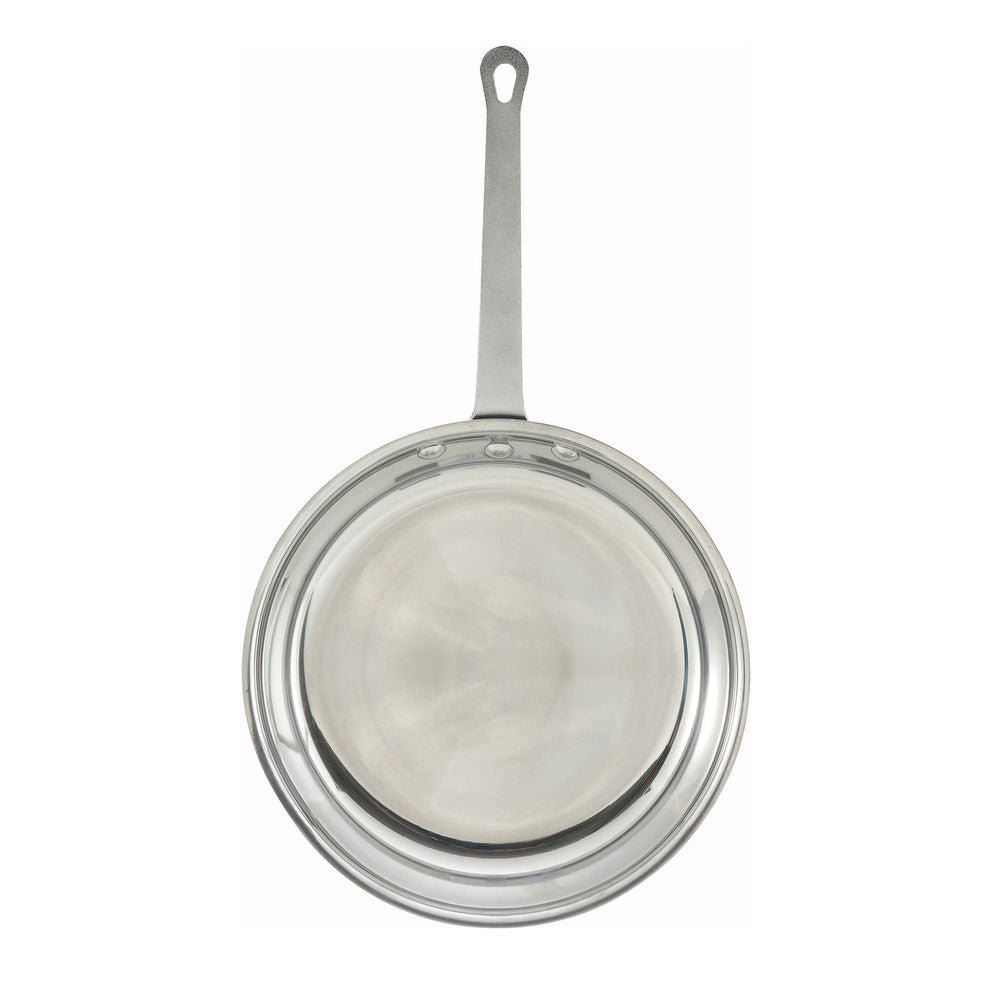 Winco AFP-12 Majestic Fry Pan, 12" Dia., Silver