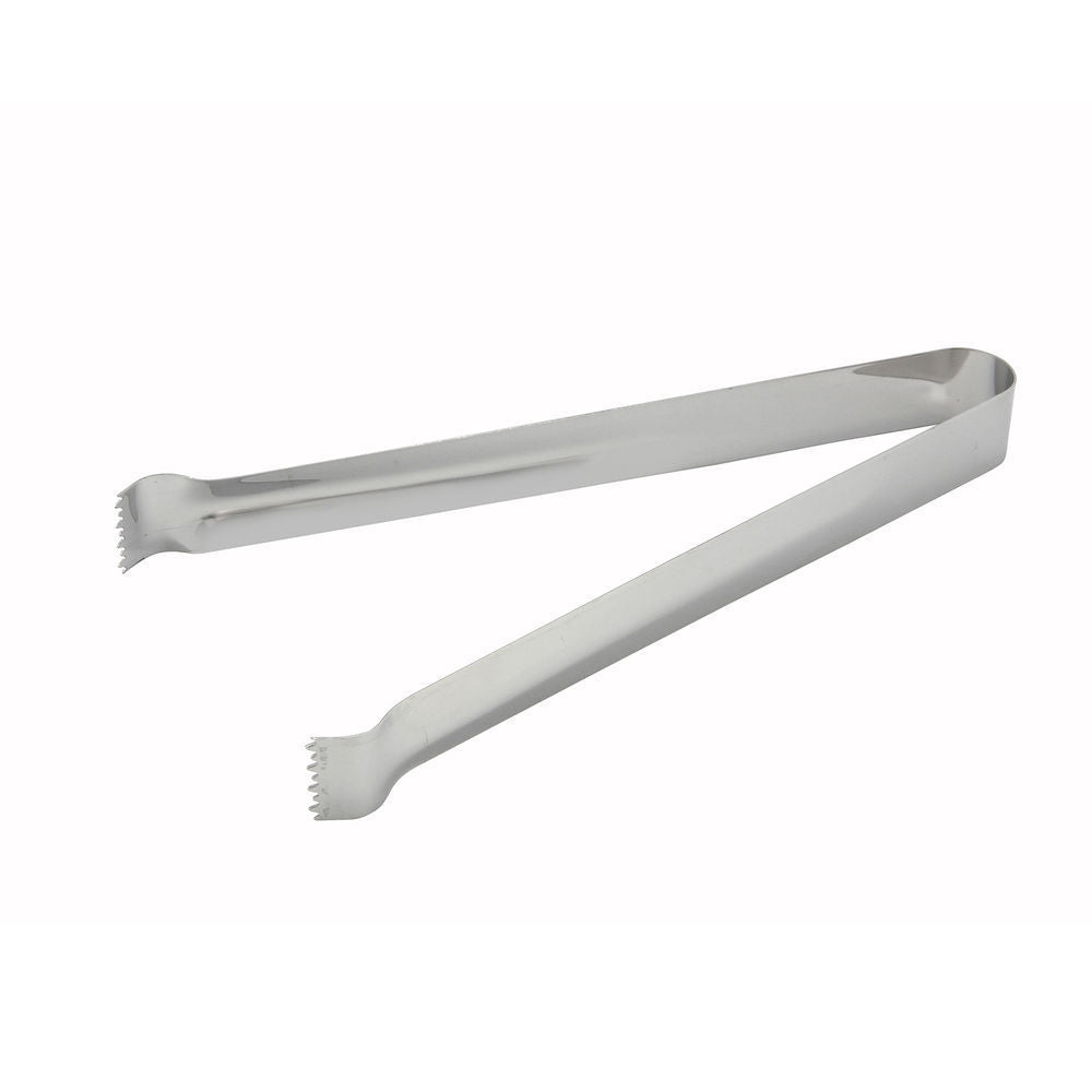 Winco PT-9 Stainless Steel Pom Tongs, 9", Silver - Dozen Pack