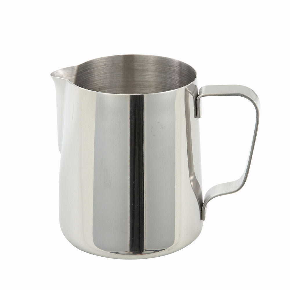 Winco WP-20 Stainless Steel Frothing Pitcher, 20 oz. Silver