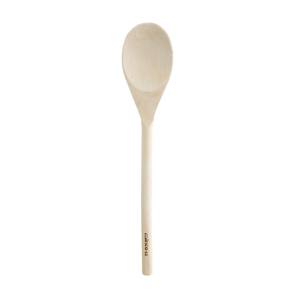 Winco WWP-12 Wooden Spoon, 12", 12 Pack, Natural Wood Color