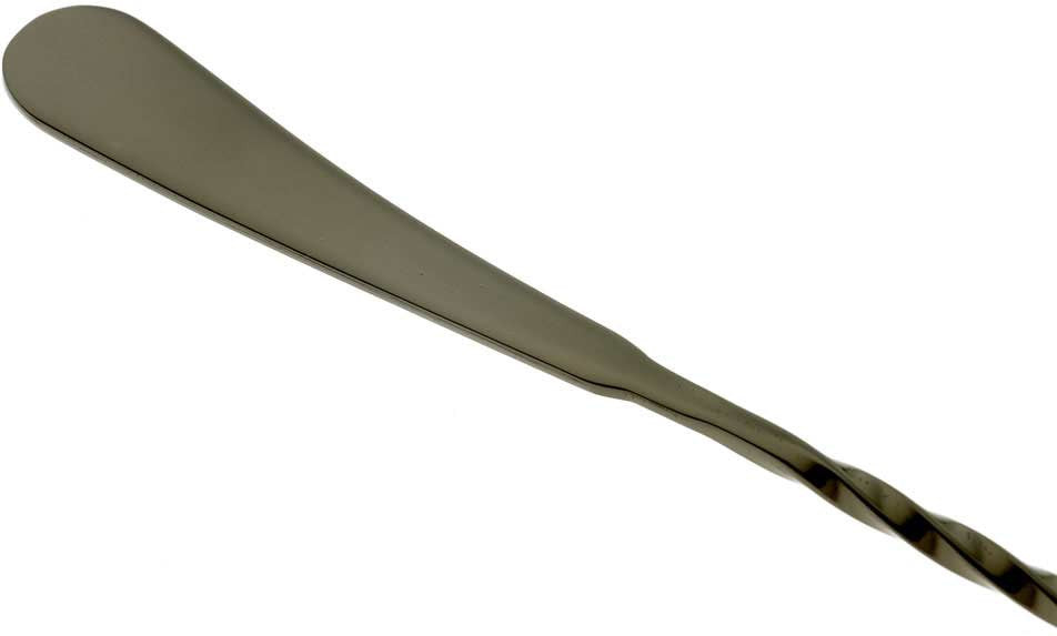 Barfly - M37010BK, Japanese Style Gun Metal Black Bar Spoon, 13.1", Black