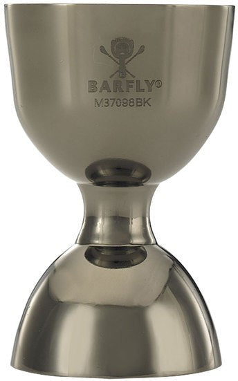 Barfly - M37098BK, Heavy-Duty Black Straight Rim Bell Jigger, 25 ml x 50 ml, Black