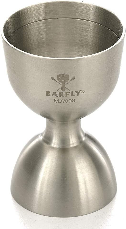 Barfly - M37098, Stainless Steel Heavy-Duty Straight Rim Bell Jigger, 25 ml x 50 ml, Silver