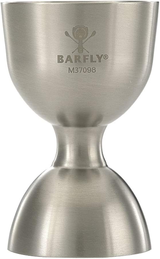 Barfly - M37098, Stainless Steel Heavy-Duty Straight Rim Bell Jigger, 25 ml x 50 ml, Silver