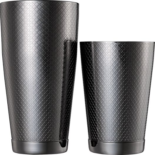 Barfly - M37200BK, Stainless Steel Gun Metal Black Cocktail Shaker, 28 Oz & 18 Oz, Sold Individually