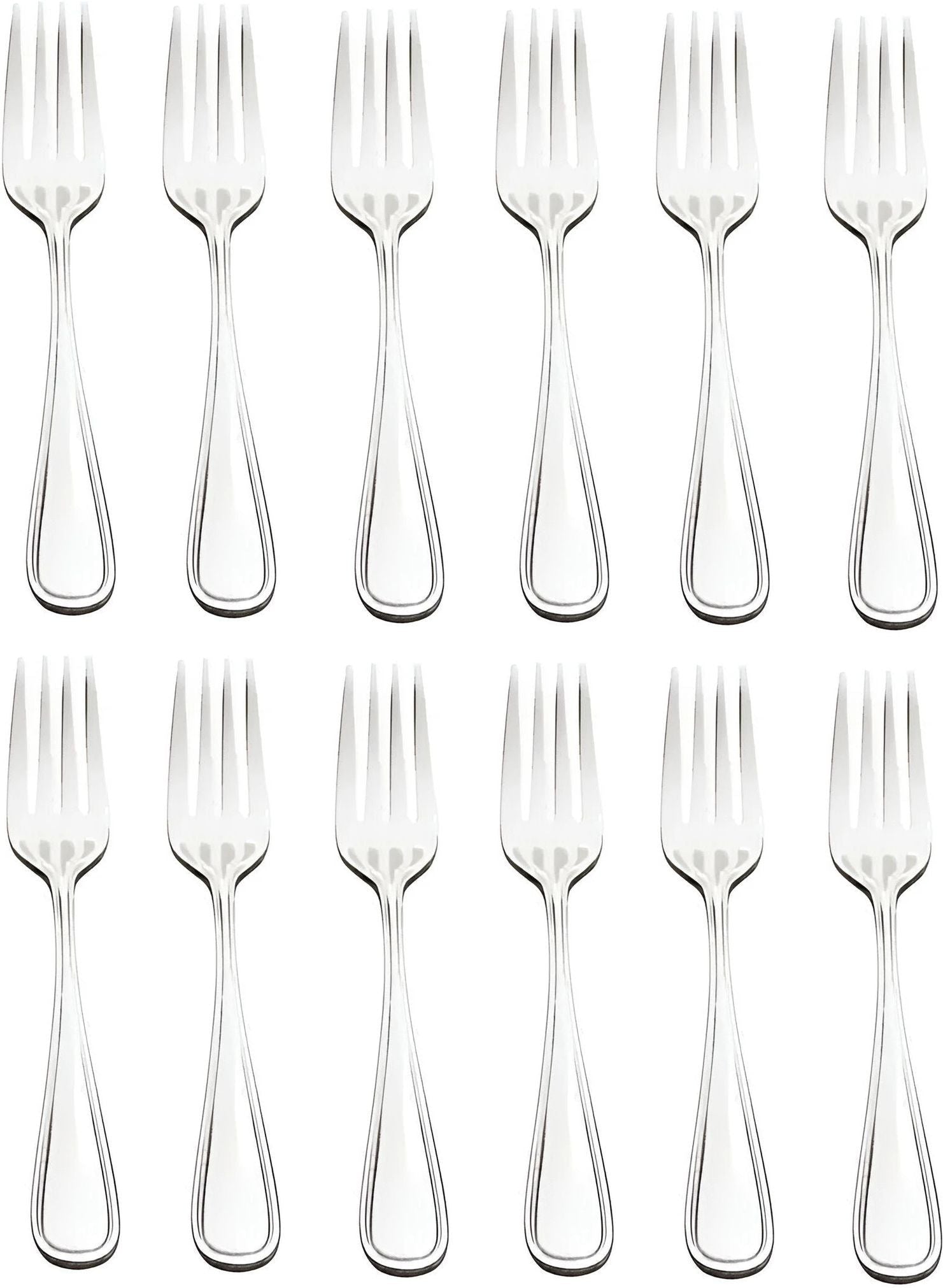 Browne - CELINE 7.3" Stainless Steel Dinner Fork, Individual Unit, Silver
