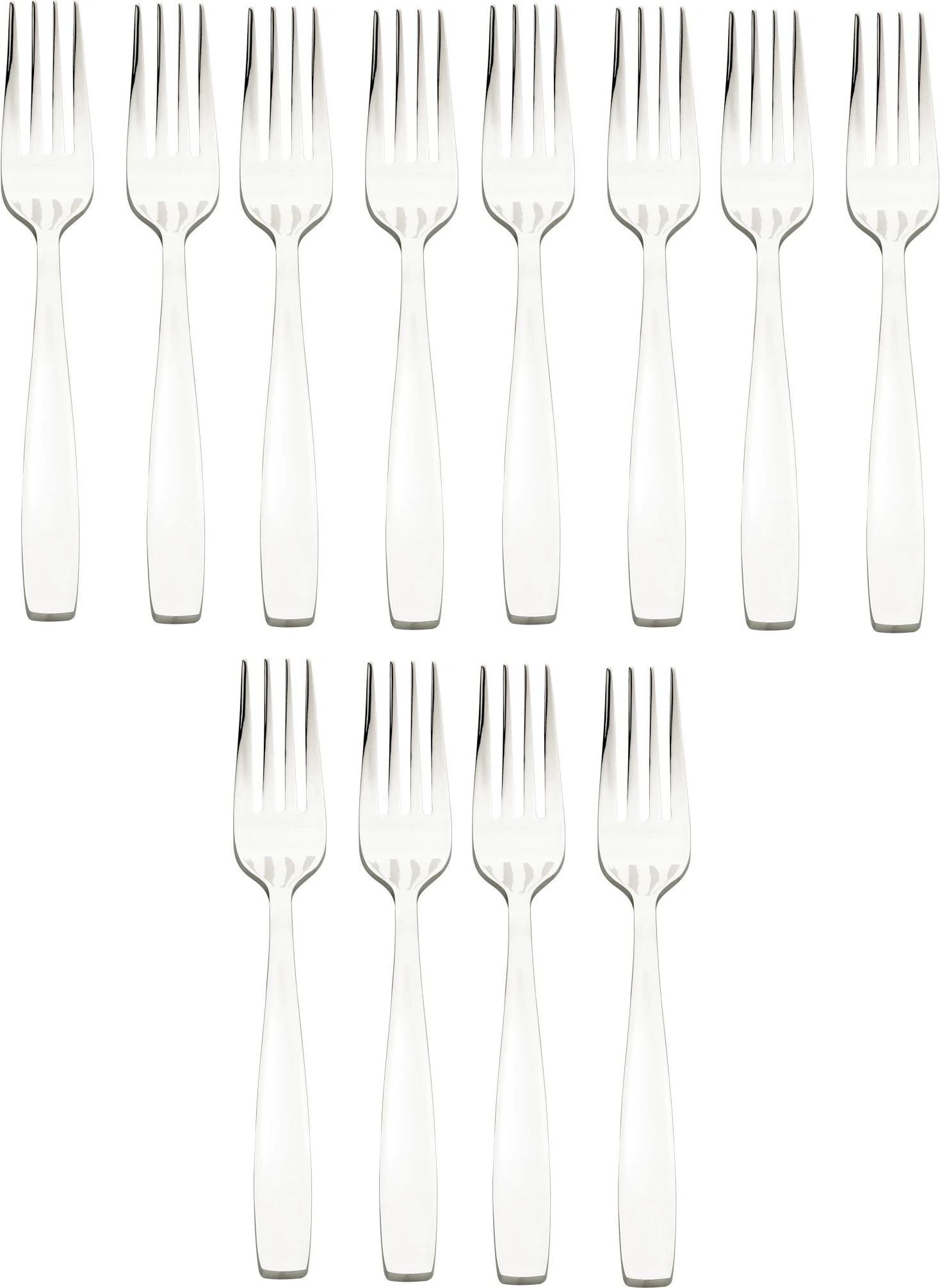 Browne - MODENA 7.3" Stainless Steel Dinner Fork, Pack of 12, Durable and Stylish, 7.3" Length, Silver